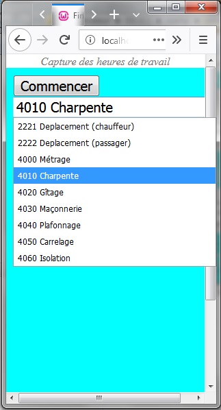 Choix opération charpente