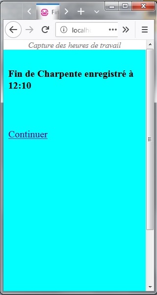 Fin charpente enregistrée